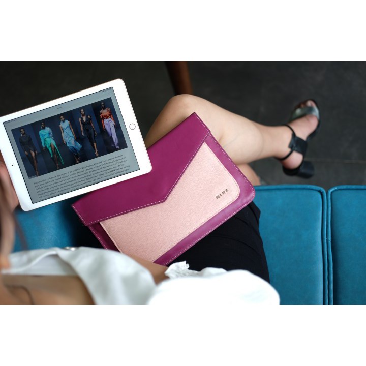 HERA Tablet Clutch- Ví cầm tay cho nữ da thật nguyên tấm lớp 1- IW05-9332.MINK