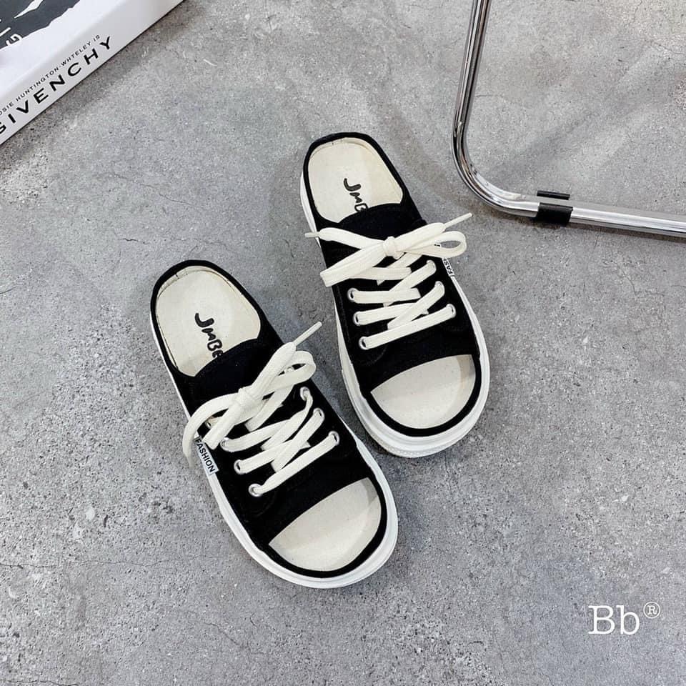 (3 MÀU) Dép sục nữ thời trang phối kẻ Jambear hót trend nữ tính