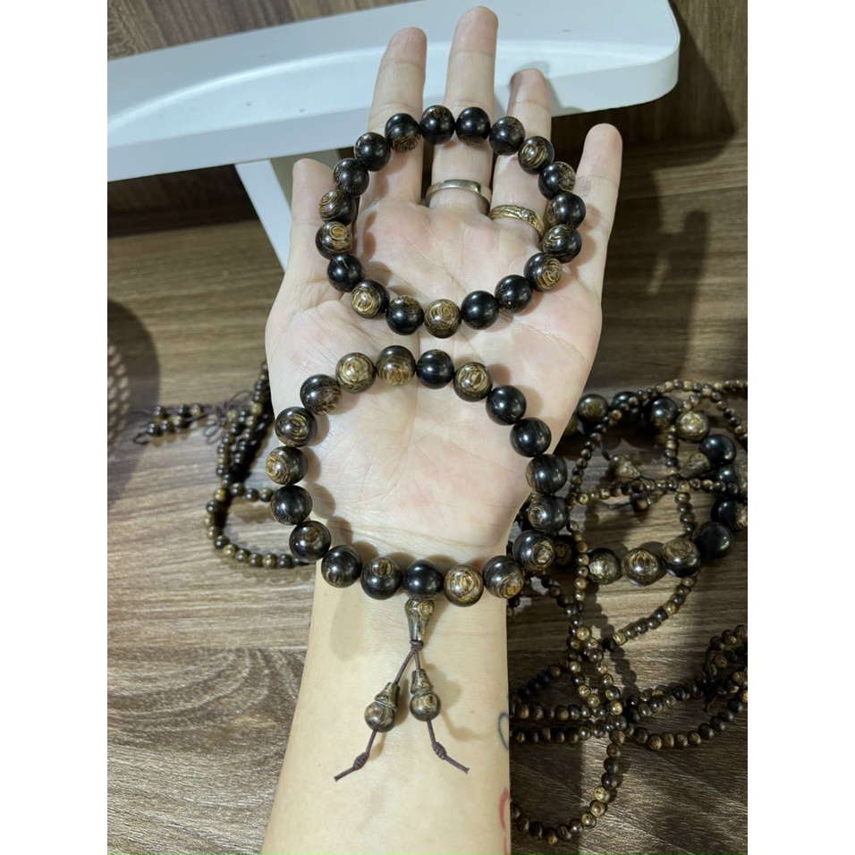 Vòng trầm hương phong thủy - Trầm hương sánh chìm 10mm - 12mm - 14mm - 16mm - 18mm - 20mm - Thơm Vĩnh viễn