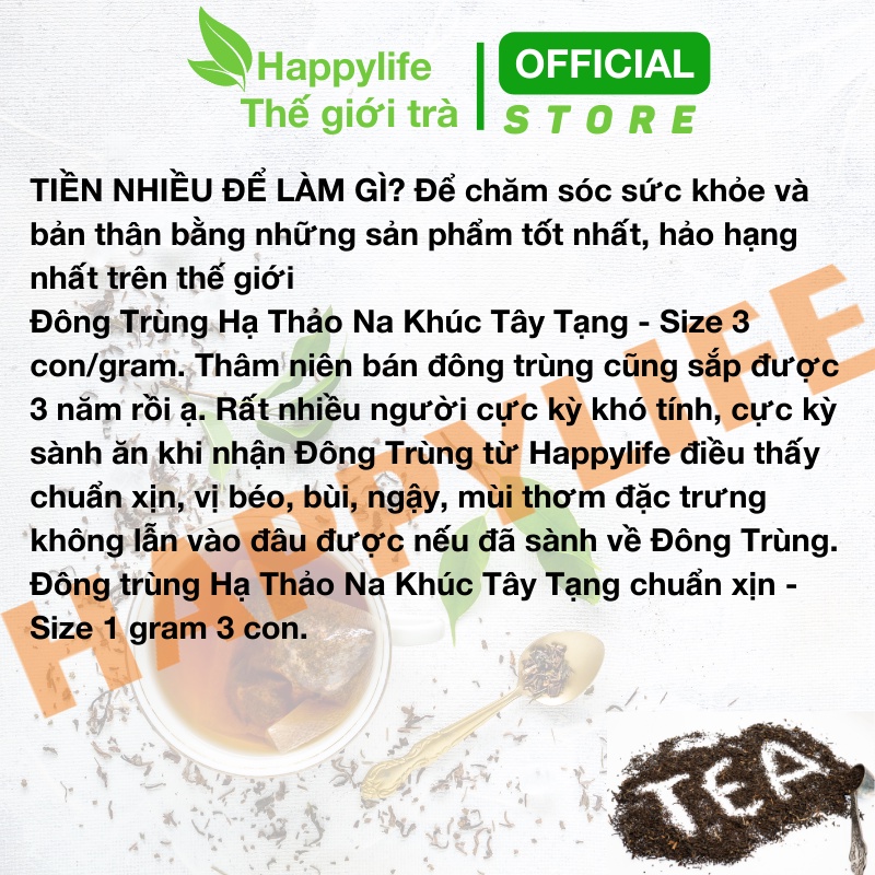 Đông Trùng Hạ Thảo Na Khúc Tây Tạng - Hộp 1g