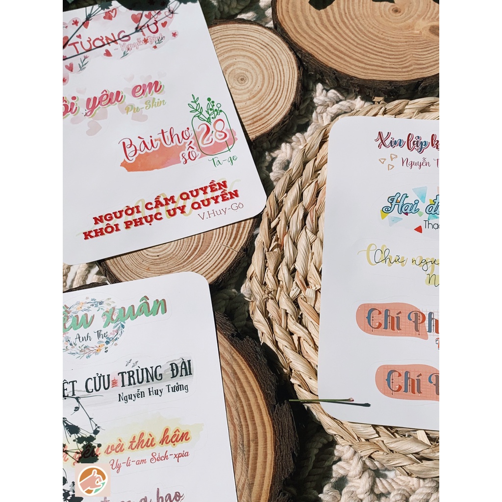Sticker tựa bài ngữ văn lớp 11
