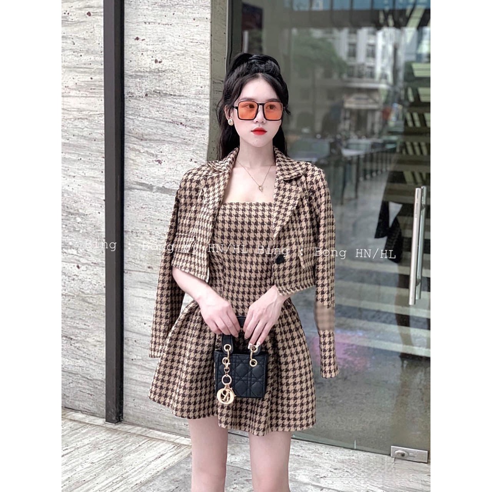 [ 𝐅𝐑𝐄𝐄 𝐒𝐇𝐈𝐏 ]   SÉT VÁY DẠ MIX VEST CAO CẤP