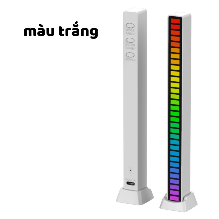 Thanh Led RGB Cảm Biến Theo Âm Thanh, Nháy Theo Nhạc ,Bằng Kim Loại Va Nhựa ABS,Có Thể Điều Khiển Bằng Điện Thoại,Có Pin