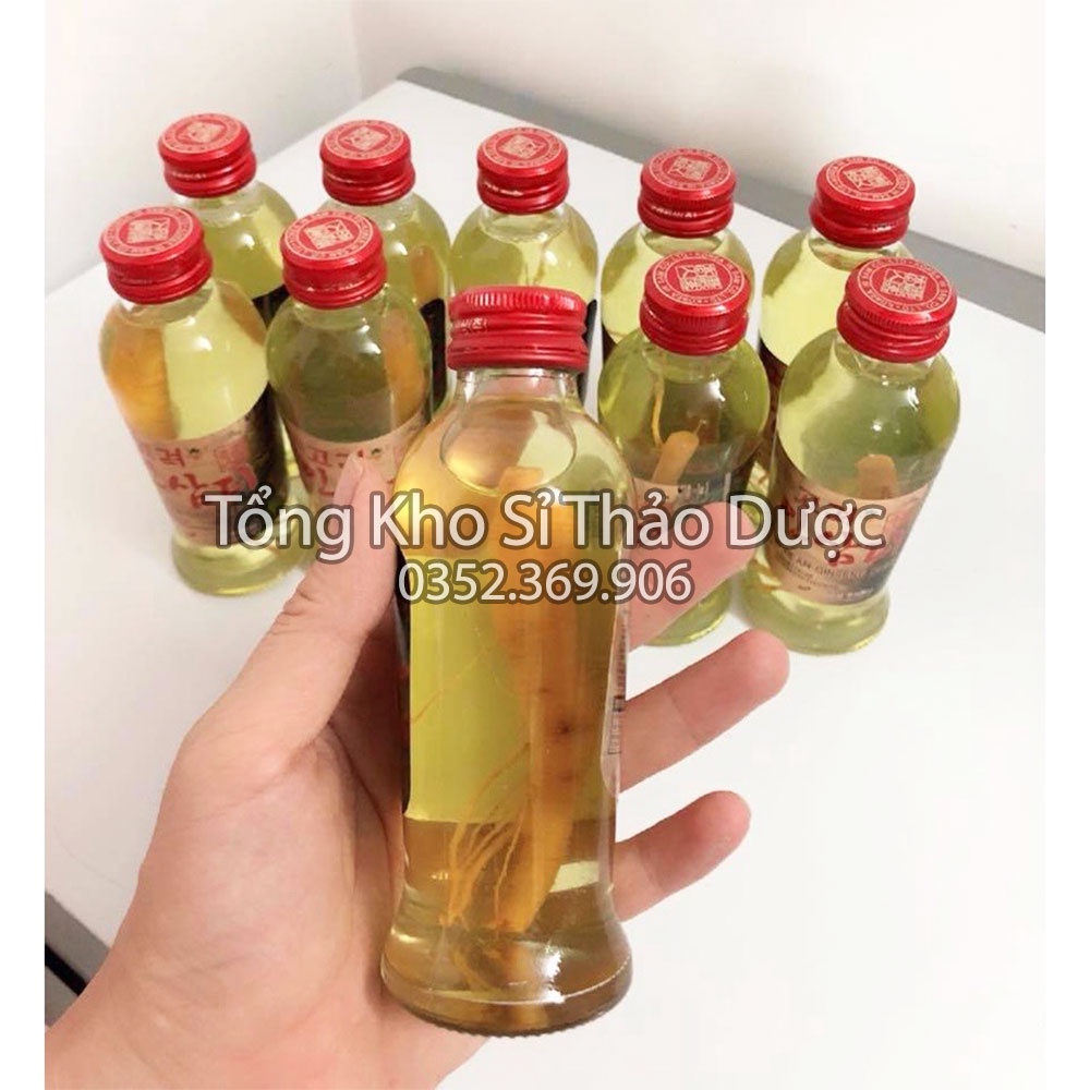 Nước Hồng Sâm Có Củ Nguyên Chất Hàn Quốc (10 chai x 120ml/chai) - Sản phẩm cao cấp