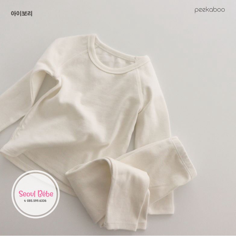 Bộ rời trơn basic cho bé lớn đủ size bst Peekaboo made in Korea