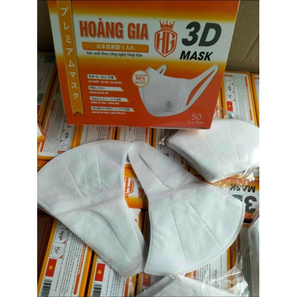 150 cái khẩu trang 3d hoàng gia kháng khuẩn
