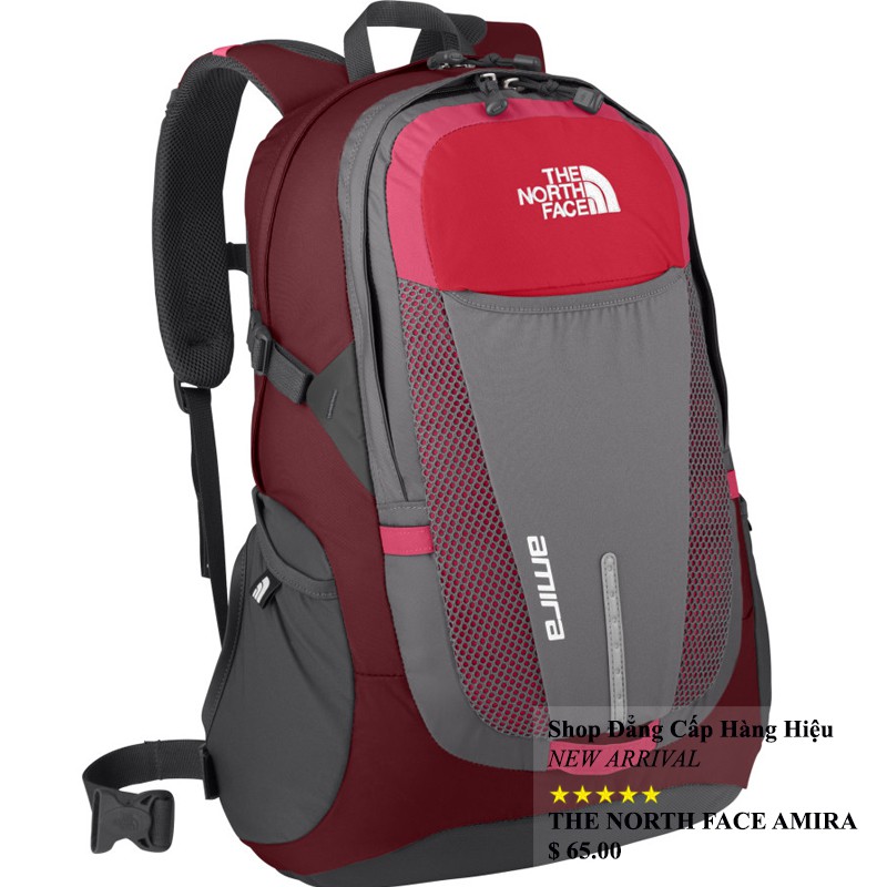 Balo Laptop The North Face Amira chính hãng màu hồng xám