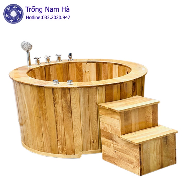 Bồn Tắm Gỗ Sục Khí Massage Cao Cấp