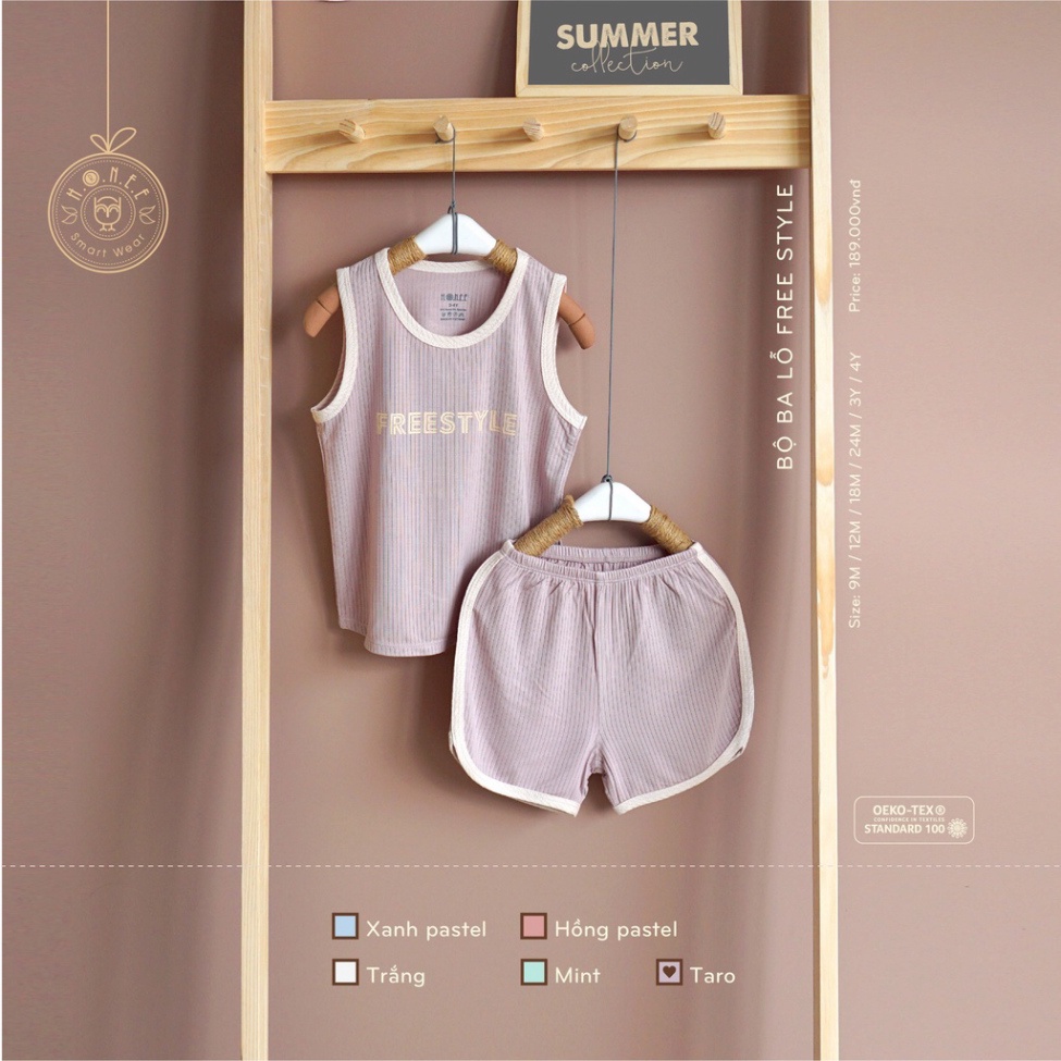 Bộ ba lỗ HRNEE vải sợi sồi Modal - BST xuân hè mới nhất của HRNEE