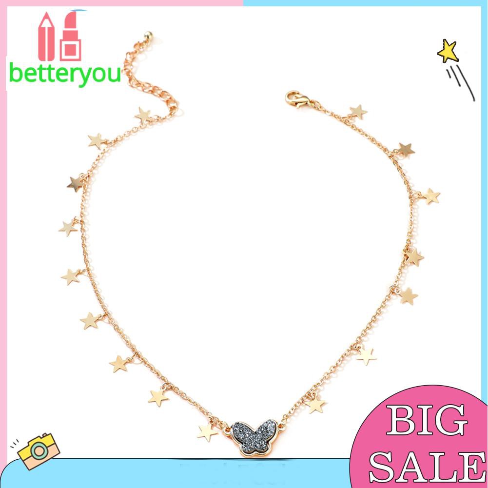 Vòng Cổ Choker Mặt Bướm Đính Đá Pha Lê