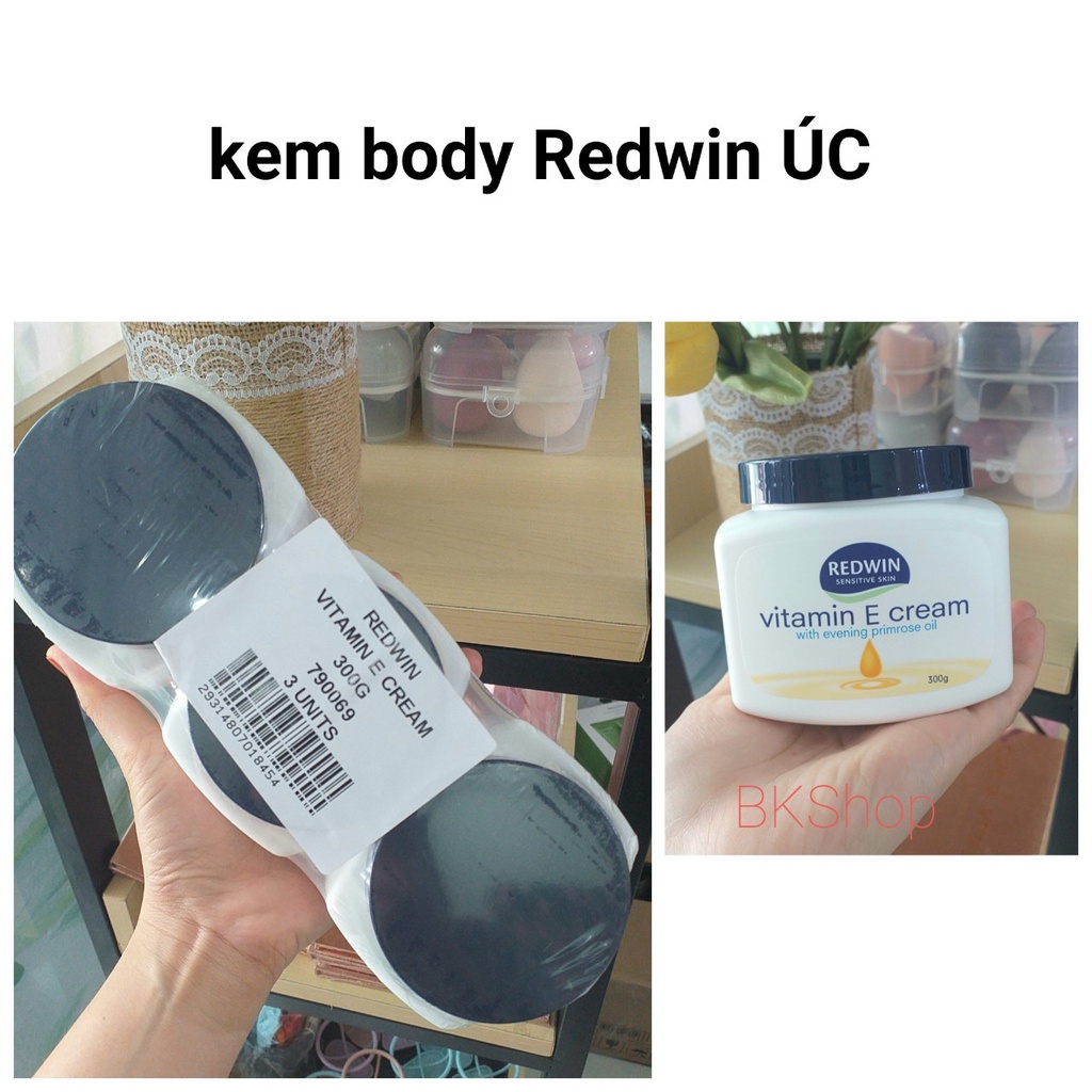 (Auth Úc) Kem dưỡng ẩm da vitamin E Redwin Cream Úc 300g