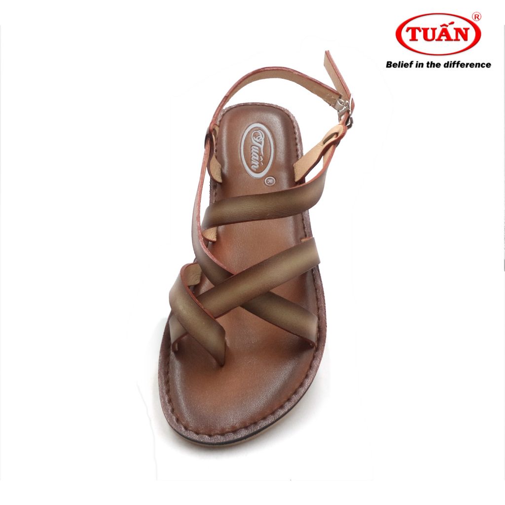 Sandal nữ bệt 💥quai da bò thật💥 thương hiệu Tuấn AXHU-H32