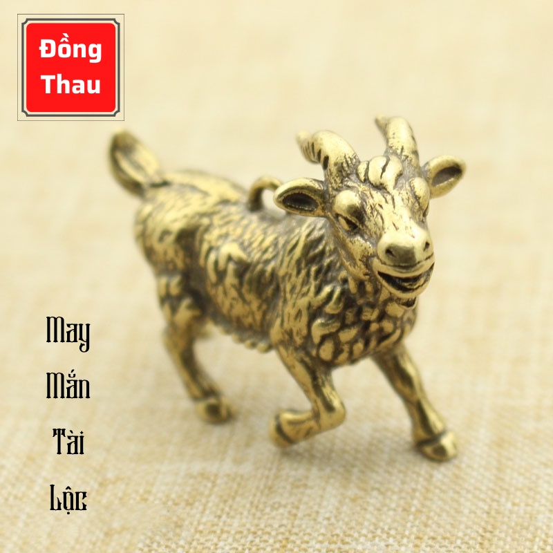 Tượng Đồng Thau Hình Con Dê May Mắn