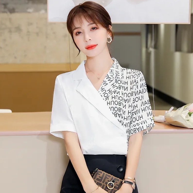 Áo Sơ Mi Ngắn Tay Thời Trang Mùa Hè Phong Cách Hàn Quốc 2022 Dành Cho Nữ