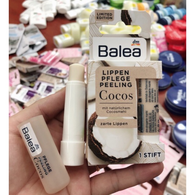 SON TẨY DA CHẾT & DƯỠNG ẨM MÔI BALEA COCOS 2 TRONG 1