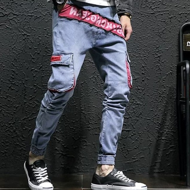 Quần Jean Jogger túi hộp Nam năng động chất liệu vải jean cao cấp có túi hộp phía trước độc đáo tiện lợi hợp thời trang
