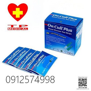 Que thử tiểu đường oncallplus hộp 25 que