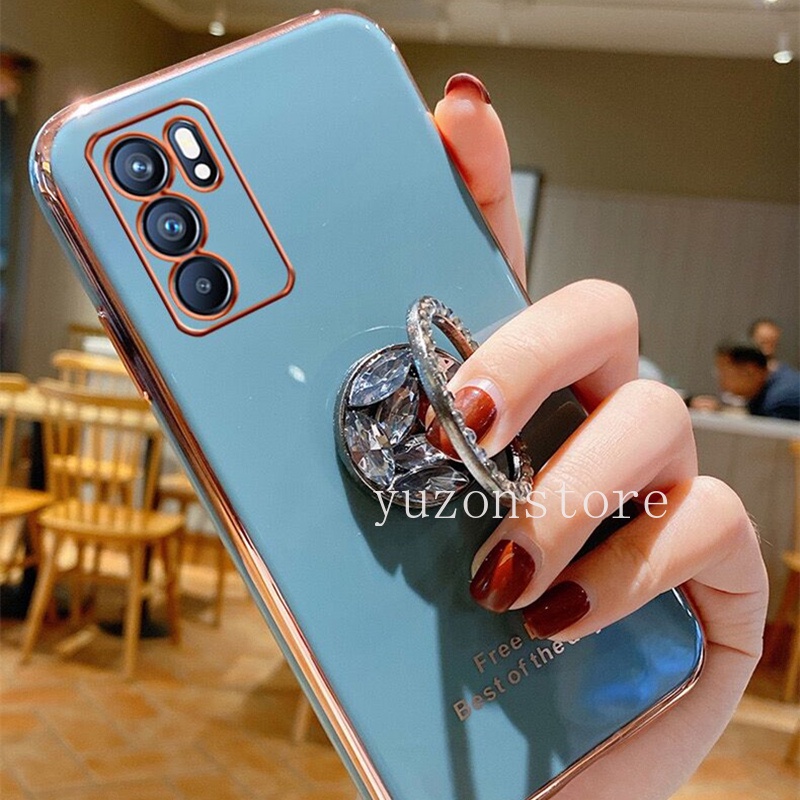 Ốp Điện Thoại Mềm Đính Đá Có Giá Đỡ Cho OPPO Reno6 Reno6 Z 5G Reno6 Pro 5G 2021 OPPO Reno6 5G