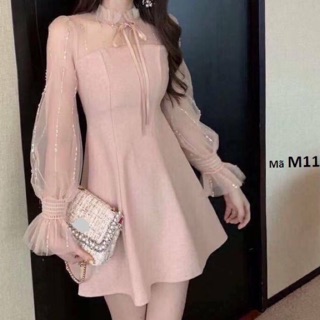 Váy công chúa phối tay lưới hàng cao cấp