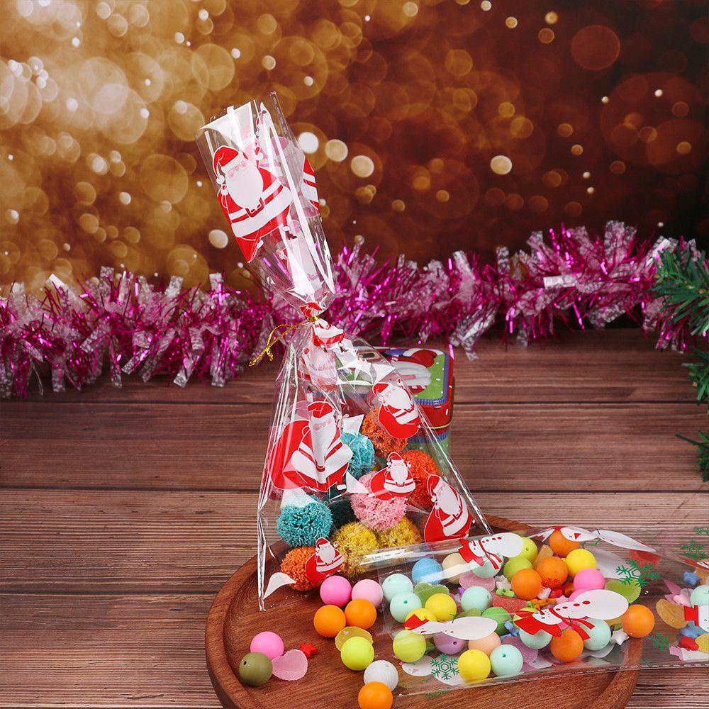 Bộ 50 Túi Đựng Kẹo Giáng Sinh / Tiệc Cưới Hình Ông Già Noel / Người Tuyết Xinh Xắn