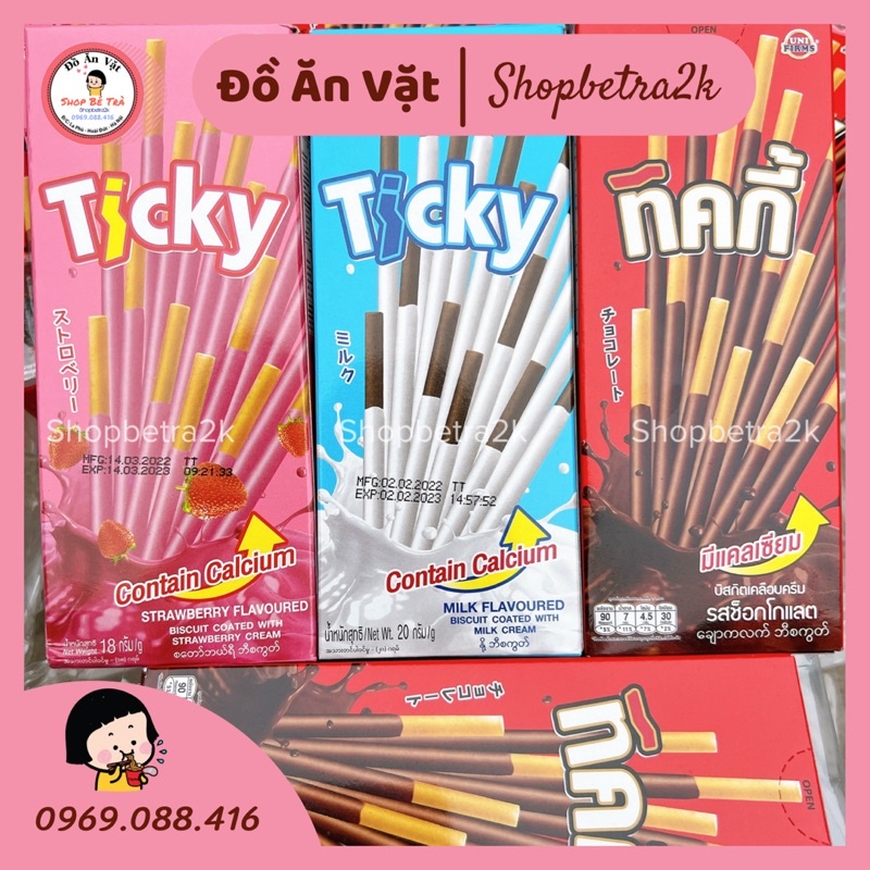 Bánh que Ticky Socola Sữa Thái Lan |hộp 20g/ 6que| | Shopee Việt Nam