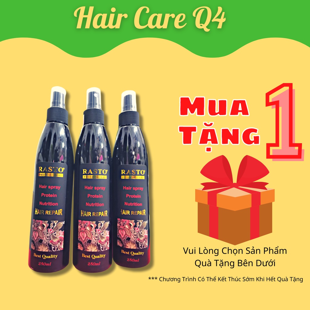 Xịt Dưỡng Tóc Collagen Rasto 220ml Chính Hãng Công Ty - Hair Care Q4