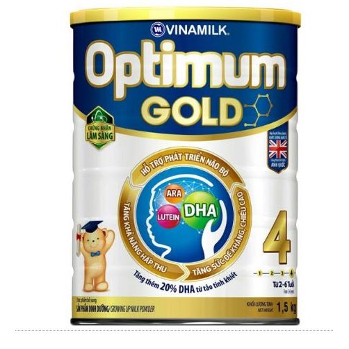 SỮA BỘT VINAMILK OPTIMUM GOLD 4 1.5KG (HỘP THIẾC)