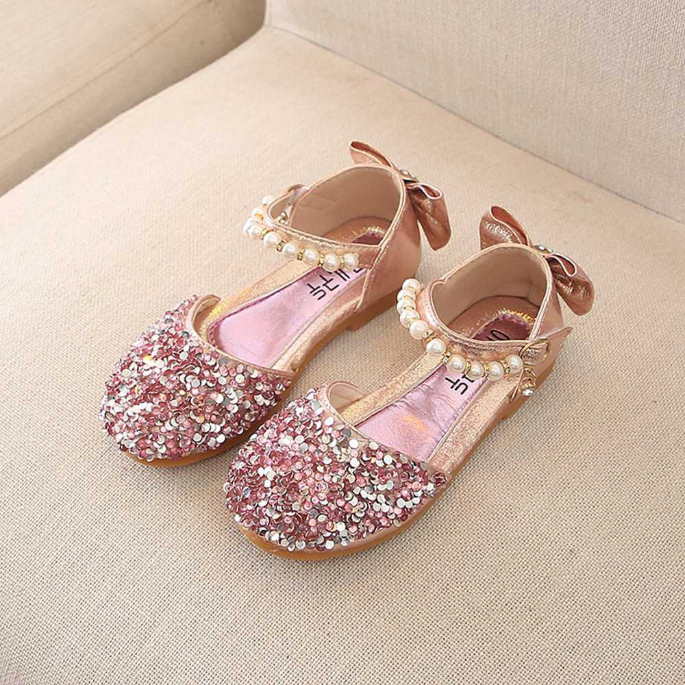 Giày Sandal xỏ ngón đính kim sa cho bé gái