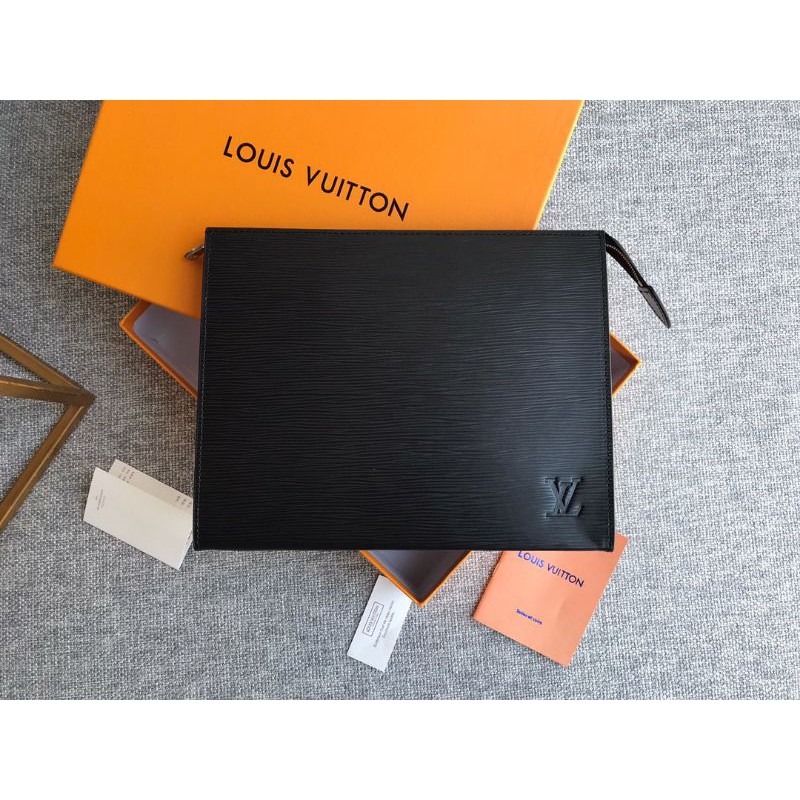 clutch cầm tay nam da thật cao cấp LV