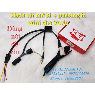 Mạch tắt mở đèn bi mini + passing bi mini cho Vario 150 trên nút đề zin