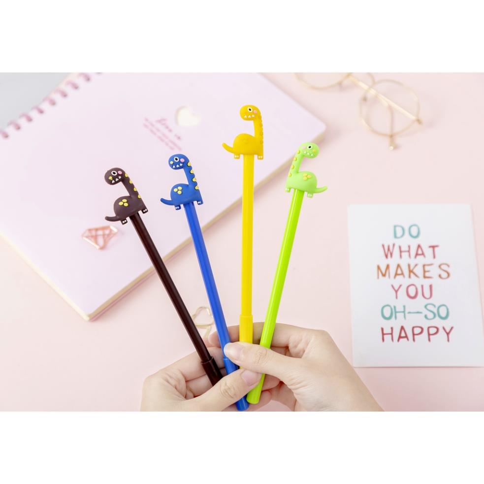 Bút Gel Nước Mực Đen Khủng Long Nhiều Màu H09