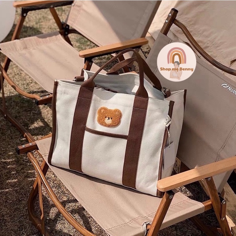 ⚡SALE SỐC⚡️Túi Bỉm Sữa Vải canvas Đa Năng Thời Trang Hàn Quốc cho mẹ và bé
