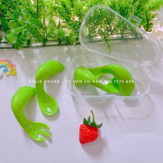 Bộ thìa dĩa nhựa cong