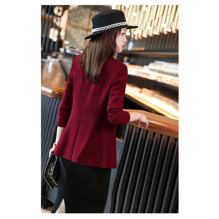 Áo khoác vest nữ blazer dáng ngắn kiểu Hàn Quốc 2 lớp chất liệu Mango Hàn - Mã SP: N6 - Màu: Đen, Đỏ đô
