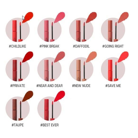 [100% AUTH] Son Kem Lì 3CE Velvet Lip Tint 4g | BigBuy360 - bigbuy360.vn