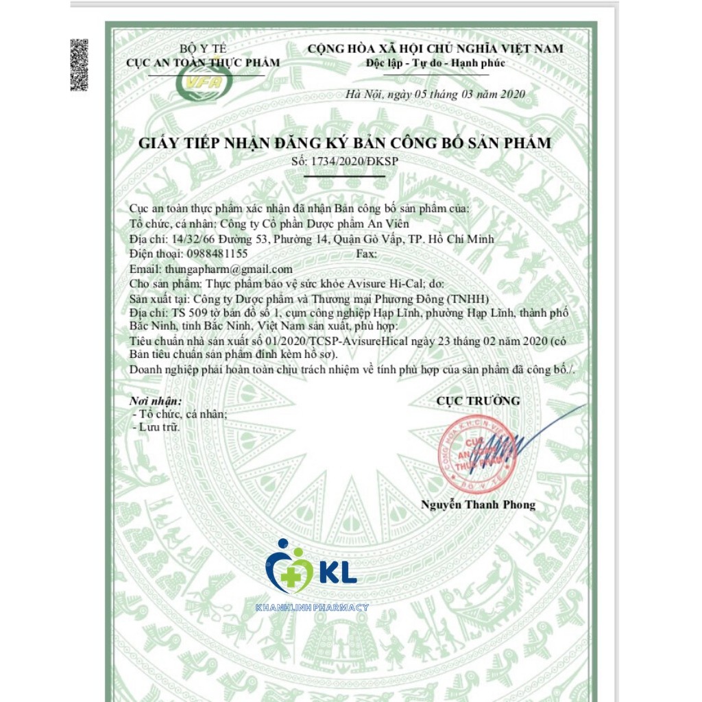 [ Tặng 1 hộp khẩu trang Avisure ] Avisure Safoli và Hical-Bổ sung sắt và Canxi cho phụ nữ mang thai và cho con bú | BigBuy360 - bigbuy360.vn