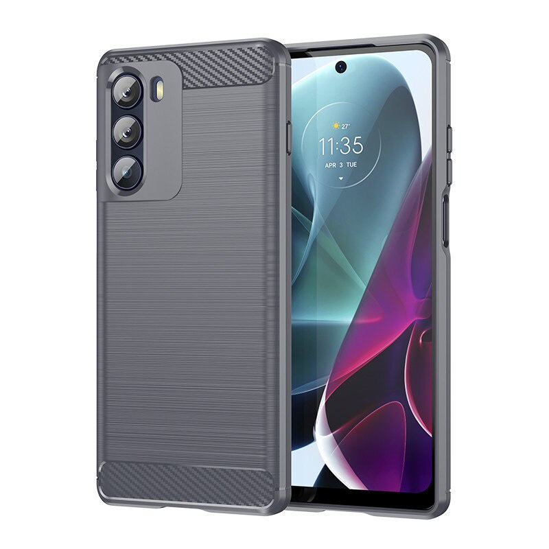 Ốp điện thoại cao su mềm mỏng chống sốc họa tiết sợi các bon dành cho Motorola Edge X30 S Pro 20 Lite Fusion Plus 2021