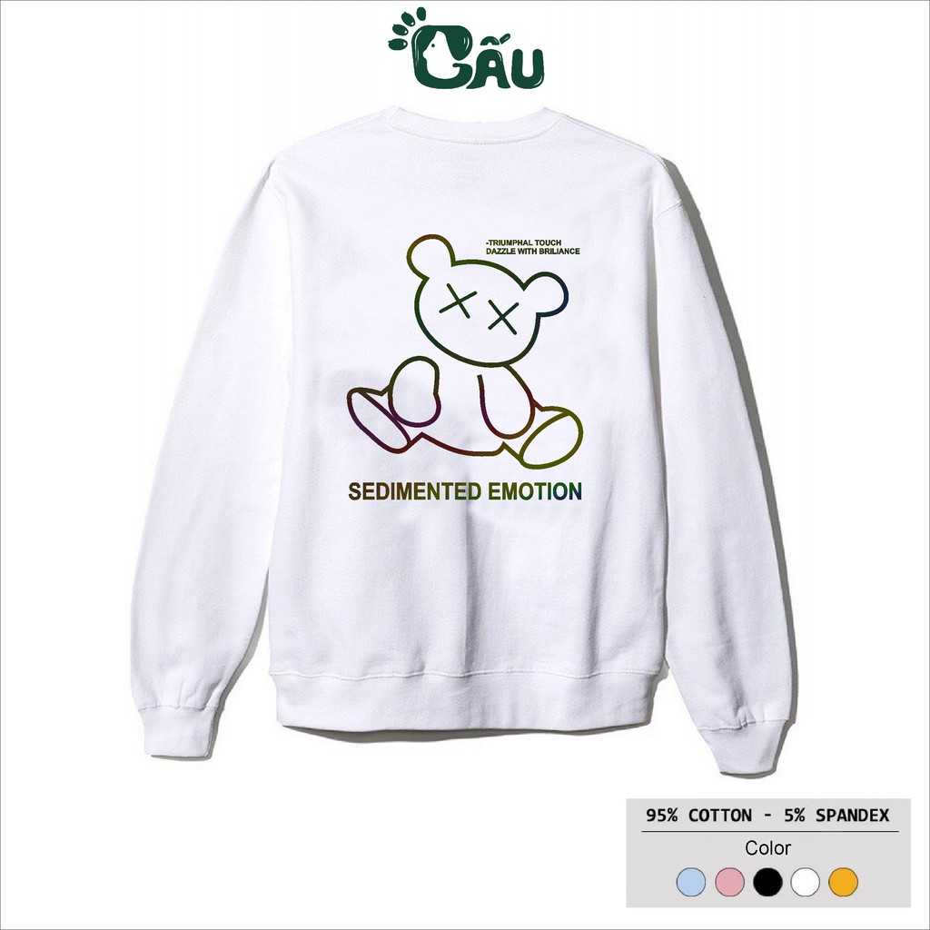 Áo sweater GẤU 194 vải thu đông co dãn, dày dặn mềm mịn form rộng phong cách Unisex - GẤU PHẢN QUANG | BigBuy360 - bigbuy360.vn