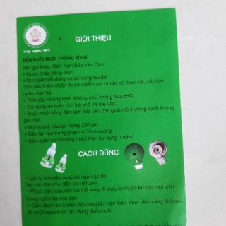 Đèn đuổi muỗi thông minh Hàn Quốc ( 1 đèn+ 2 lọ tinh dầu)
