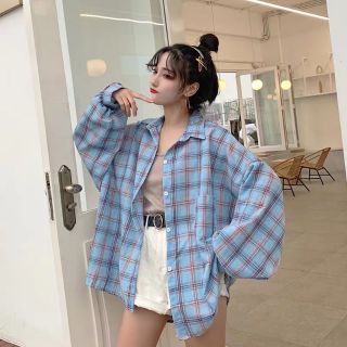 ÁO SƠ MI KẺ FORM THỤNG