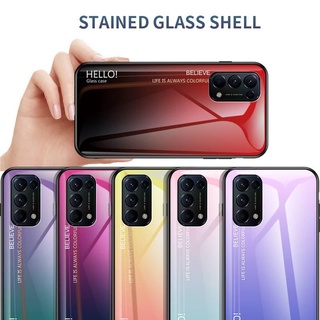 Ốp lưng hiệu ứng chuyển màu nhiều mẫu mã cho điện thoại OPPO Reno 5 5Pro 5Z Reno 4 4Pro 4G 5G