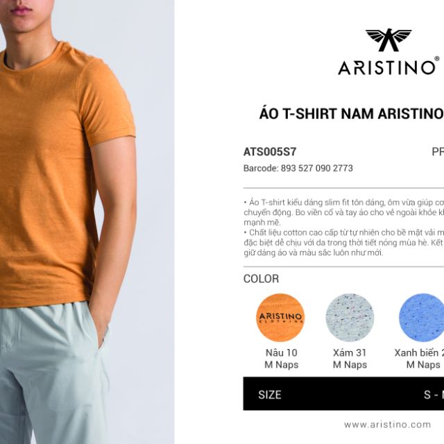Áo t_shirt nam aristino