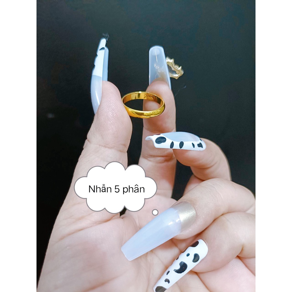 Nhẫn  trơn 1.2.3.5  chỉ hàng nhập  khắc 9999 mạ 24k cưc hot