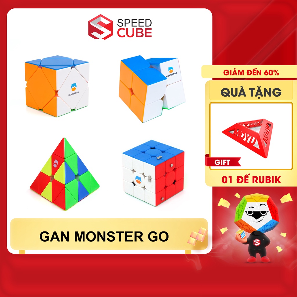 Rubik 3x3 2x2 gan monster go pyraminx skewb biến thể, rubic gan chính hãng - shop speed cube