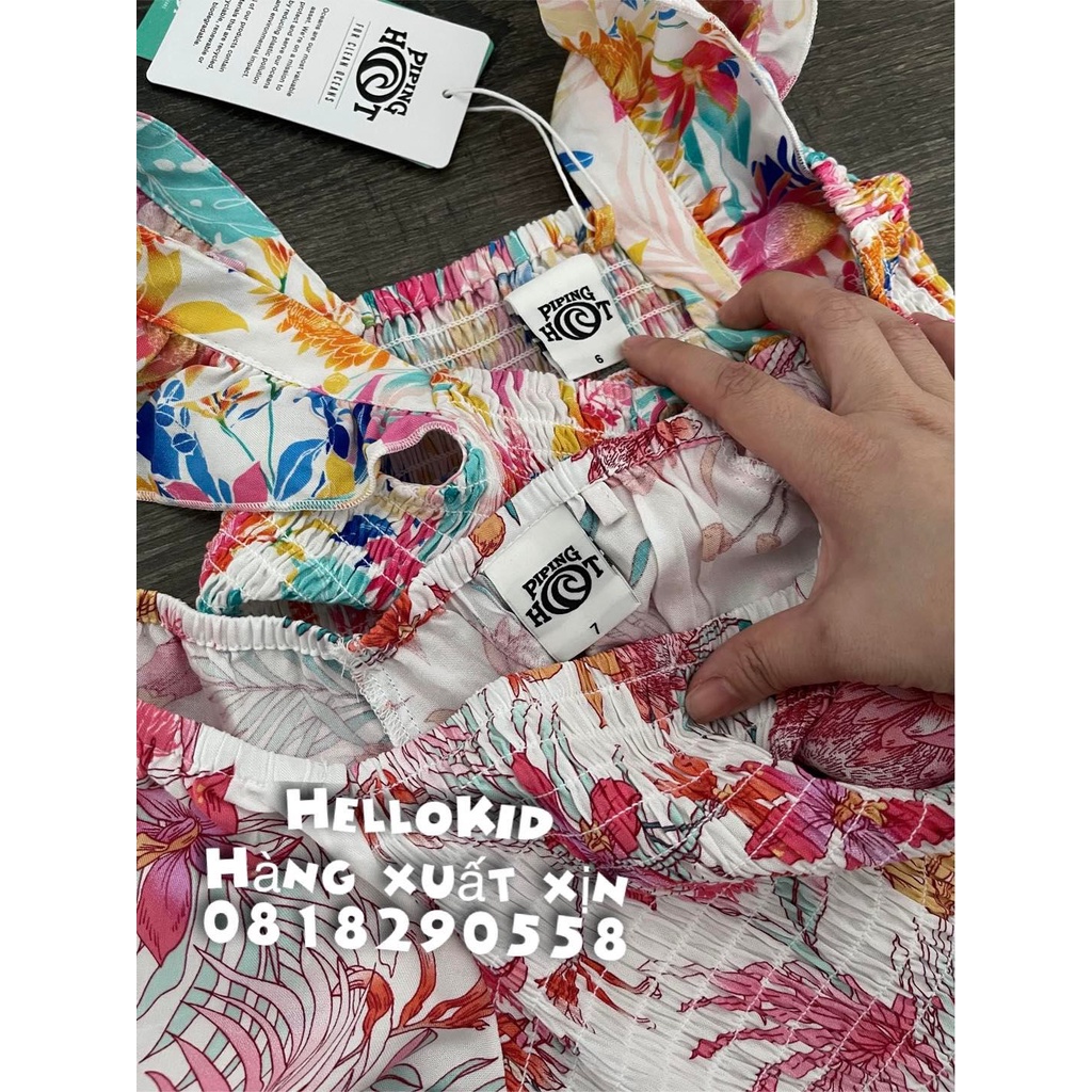 V192 - Váy lanh hoa hotpipinng bé gái