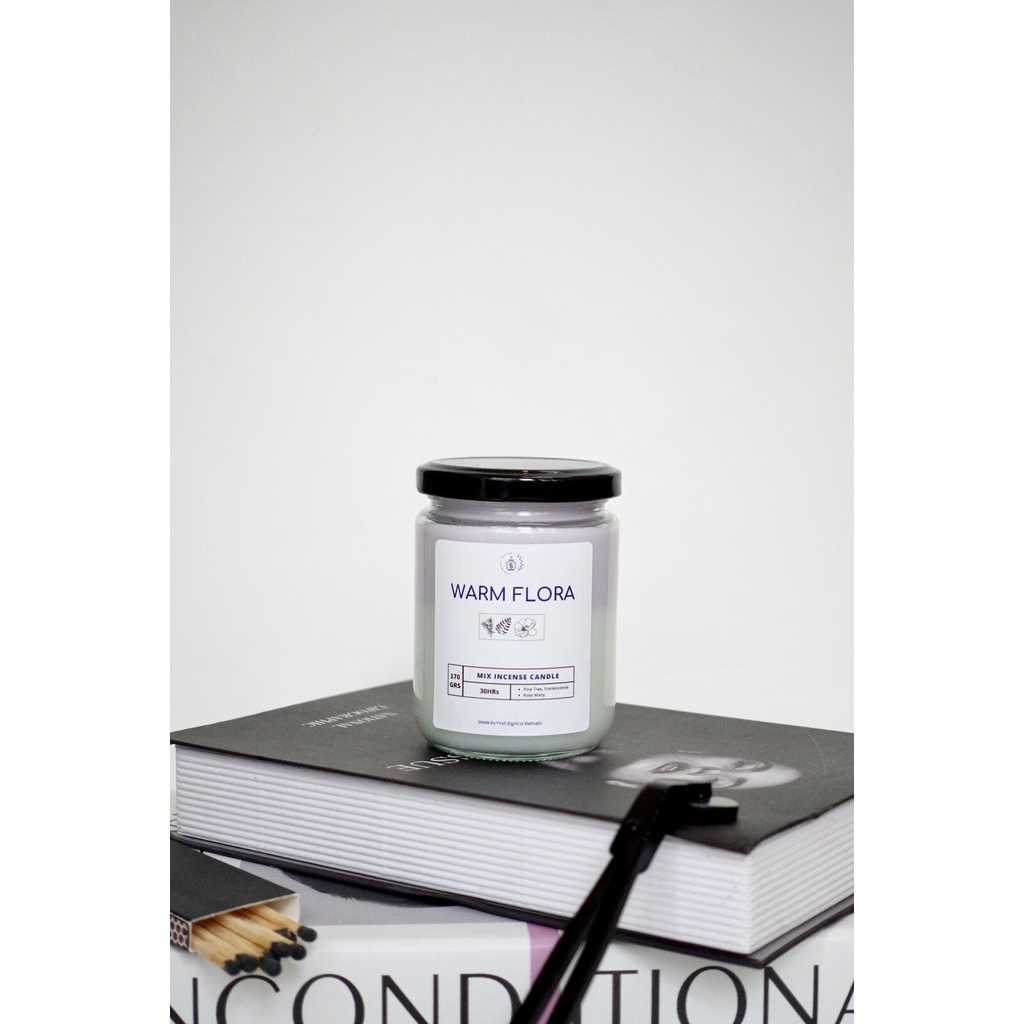 Nến thơm Handmade 02 tầng hương thơm tự nhiên hũ có nắp không khói 240gram