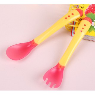 Set thìa dĩa ăn dặm silicon cho bé