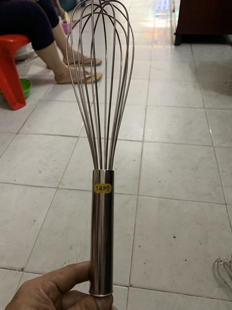 CÂY ĐÁNH TRỨNG INOX LOẠI LỚN SIZE 10" , 12" , 14" , 16" , 18" , 22"