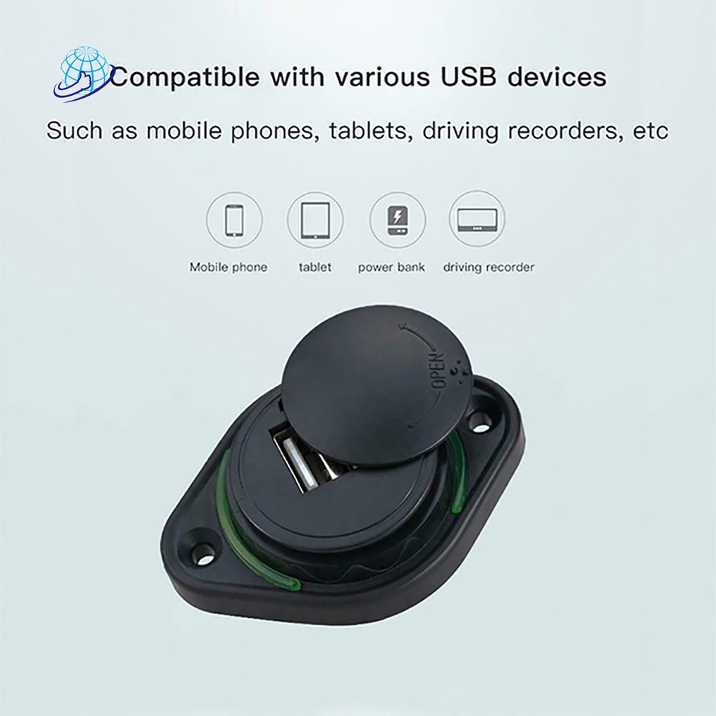 Hàng Có Sẵn Trong Kho | Ổ CắM SạC Hai CổNg USB 3.1A 12-24V Cho Xe Hơi / TàU ThủY