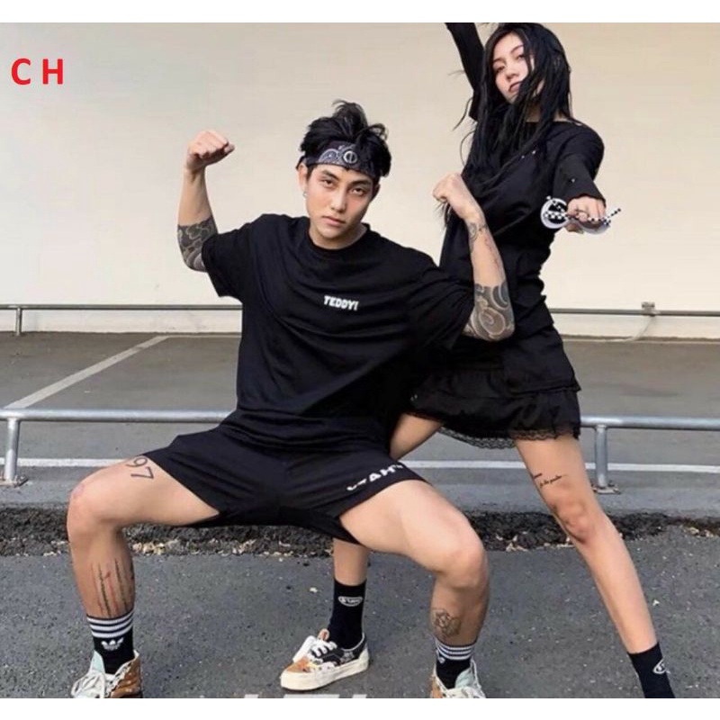 Áo thun tay lỡ Gấu teddy❤áo phông nam nữ unisex form rộng freesiz❤ Kiểu áo Basic mặc nhóm ; đôi Trend 2022